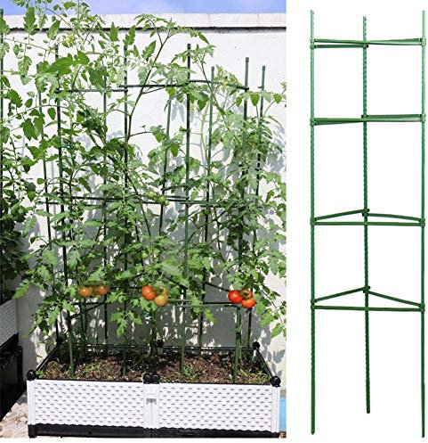 Mokyler Rankgitterverbinder, 60 Stück Gartenpfähle, 32 cm, Kunststoff-Verbindungsstange für Tomatenkäfig, 11 mm Durchmesser Pflanzstäbe