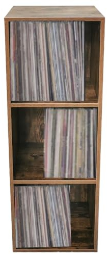 VDD Lp - Armario de almacenamiento para discos de vinilo Lp (3 compartimentos)