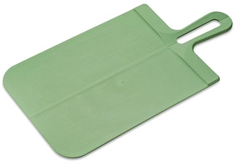 Koziol SNAP S & L Schneidebrett | faltbar, mit Griff, klingenschonend | biozirkulärer Kunststoff, langlebig, kompakt, spülmaschinengeeignet | Küche, Haushalt (nature leaf green, L)