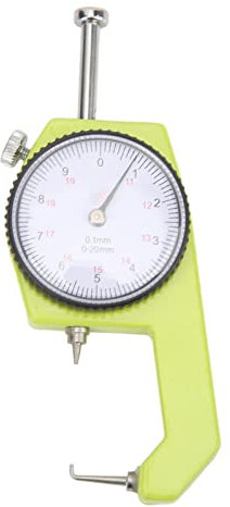 Spessimetro a Quadrante con Punta in Carburo Curva Spessimetro Palmare Resistente con Scatola di Immagazzinaggio per Misurare Tubi Tondi per l'industria