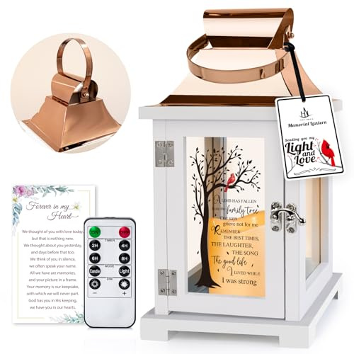 HN HAIINAA Linterna conmemorativa con control remoto, regalos de condolencias por duelo por la pérdida de un ser querido, regalos conmemorativos por la pérdida de la madre, pérdida del padre, regalos
