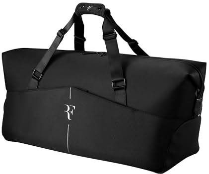 Wilson RF Tennis Practice Bag - Holds up to 6 Rackets, Black