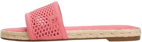 Tommy Hilfiger Donna Sandali Knit Mesh Espadrille con Mesh, Rosso (Washed Cherry), 37