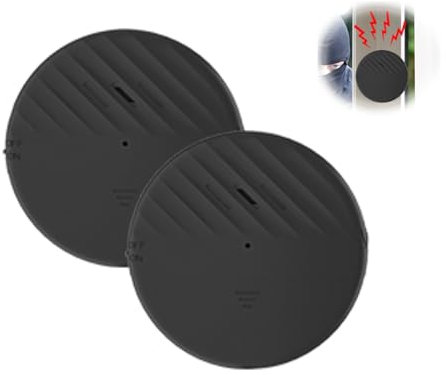 HeFZiYMOZaDP 2 PCS Alarma Puerta,sensores de vibración Inteligentes WiFi, Alarma de Sensor de Rotura de Cristal de Ventana, para monitorear el Estado de Todas Las Puertas y Ventanas