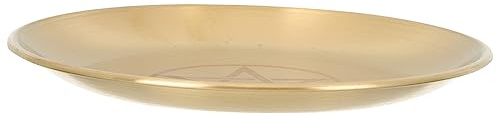 HIAKDOFT Plato Decorativo para Velas Rituales Bandeja de Altar de Metal Diseño Elegante Almacenamiento Práctico Ceremonias Espirituales de Altar