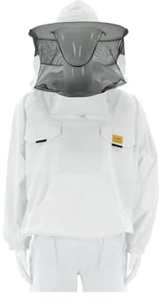 LYSON Imkerjacke ohne Reißverschluss, mit Hut, weiß, Größe XXL