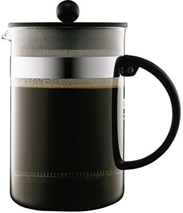 Bodum 1582-01 bistroNOUVEAU Kaffeebereiter (French Press System, Spülmaschinengeeignet), 1,5 liters schwarz