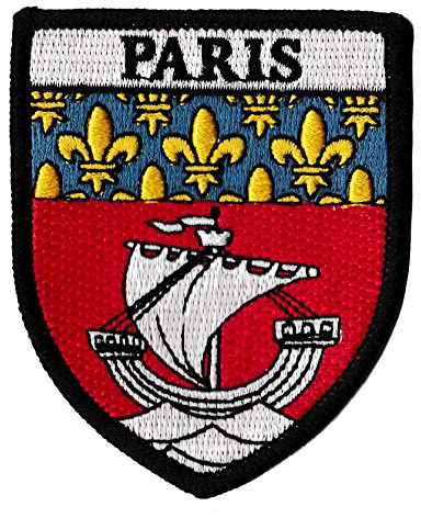 Patche Ecusson Ville Paris Patch Brodé Thermocollant Armoiries Blason Parisien