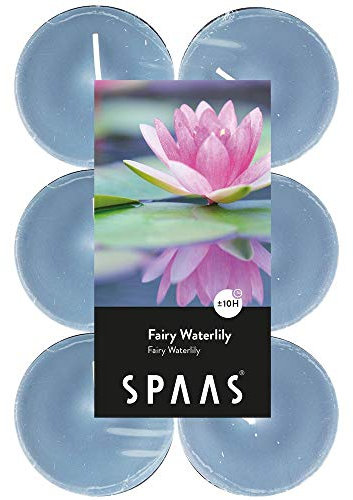 Spaas 12 velas aromáticas, Cera de parafina, taza de aluminio, gris, azul, D 58 mm x H 24 mm