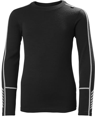 Helly Hansen Júnior Unisex Conjunto de peso mediano Jr Lifa Merino, Negro, 10
