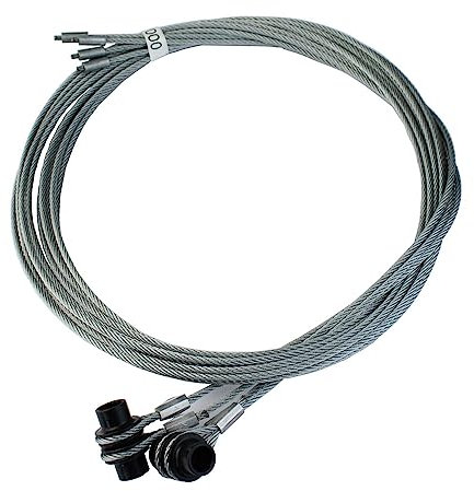 Hörmann Drahtseile Beschlag Z (Größe: 3 mm, Länge 2865 cm, aus hochwertigem Stahl, mit Seilaufnahme, langlebig und robust, für Garagentore) 3064353