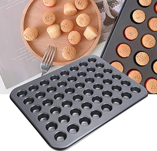 Molde para Magdalenas de 48 Tazas, Antiadherente Mini 48 Tazas Molde para Hornear Magdalenas Bandeja Redonda para Magdalenas Molde para Hornear para Horno Utensilios para Hornear Accesorio de Cocina,