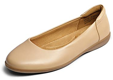 DREAM PAIRS Women’s Comfortable Ballet Dressy Work Flats,Nude,5