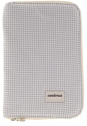 Cambrass - Portadocumenti per bambino - Cartella per documenti del bambino - Custodia per libretto sanitario - Libro di nascita con tasche- Mini Windsord ecru 3x19x27cm