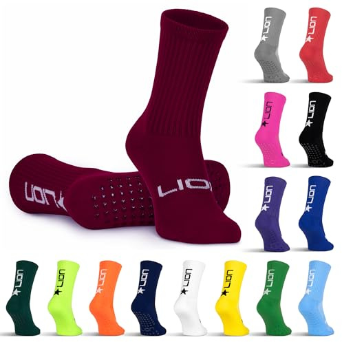 LION SPORTSWEAR Football Grip Socks For Men/Women/Kids - Variety Of Colours To Match Your Team Kit & Sleeve Socks