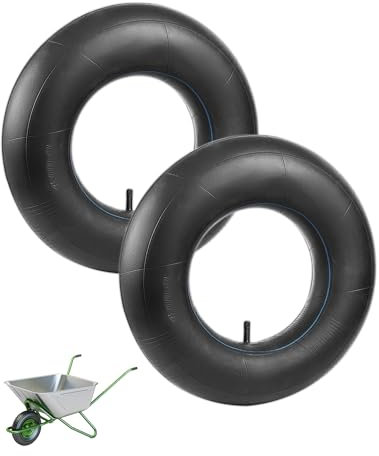 SOSALUK 2X 4.80/4.00-8 Schlauch Reifen Schubkarre Ersatzschlauch für Schubkarrenrad Gummischlauch mit TR13 Winkelventil Innenschlauch für Sackkarren Bollerwagen Rasenmähe Schiebekarre