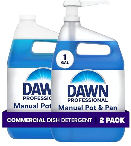 Dawn PRO Manual Pot and Pan Detergent, Dish Soap Liquid for Dishwashing by Hand, Bulk Concentrate for Commercial Use, 1 gal (Case of 2)