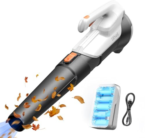 Litheli Laubbläser Akku, 137km/h, 604m³/h, Akku Laubbläser 20V 2.0AH, für Garten,Rasen & Schnee,Zwei Geschwindigkeiten