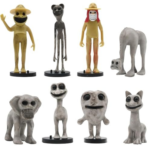 Zoonomaly Spielzeugfiguren, Halloween und Geburtstag Dekoration zoo anomaly Figuren Spielzeug für Jungen und Mädchen, Niedliche Smile Cat und Zookeeper Figur, Eignung Spielzeug ab 1 2 3+Jahr. (8PCS)