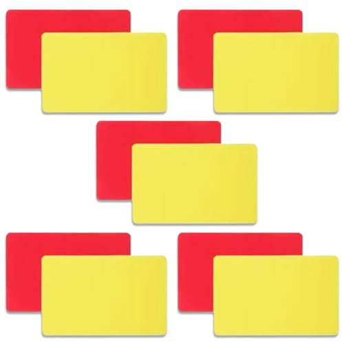 Tovbmup Schiedsrichter Rote Und Gelbe Karten,10 Stück Fußball-Schiedsrichter-Karte, Disziplinarkarten,Schiedsrichterkarten Für Fußballspiele,Schiedsrichter-Tool für Fußballspiele für den Wettbewerb