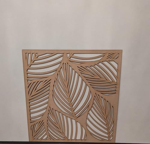 Radiator Cabinet Wall Decorative Palm Leaf Screening-Grille- Perforated 3mm Thick MDF Panel Leaf (Size 620mm x600mm) L9 Pattern
