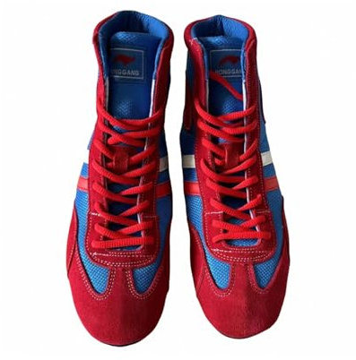 Röda Sambo Skor Judoskor Lättvikts freestyle brottningsskor Herrskor Damskor Mjuk sula Inomhus Vuxna Tonåringar Träningsskor Unisex Anti-sladd Andas Gym Sneakers, storlek 35-45 EU