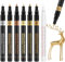 Alitastro Metallic Chrome Paint Pens, 4Pack Liquid Chrome Markers Mirror Effect 6 Colors Permanent Liquid Chrome Pen & 1 Clean Pen for Model, Metal, Glass, Plastic Painting (0.7mm Extra Fine Tip)