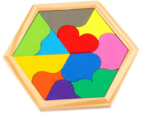 Toyvian 1 Satz Rätsel sicherheitsleine für kinderpuzzle knobeleien für Farbenfrohes Puzzle laubsägen für kinderspielzeug Holzpuzzles Hölzern Colorful