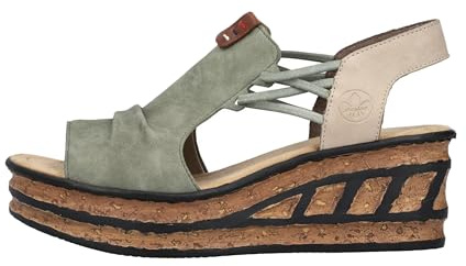 Rieker - Sandales talon compensé