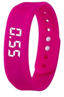 YINGhhh Fitness-Armband, rundes Farbdisplay, Schrittzähler, Kalorienbeobachter, leiser Schlagalarm, Musik-Wiederholung, Wetteralarm für den täglichen Gebrauch, Fitnessstudio, Schrittzähler