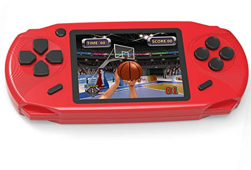 Beijue Console de jeu rétro portable 16 bits pour enfants et adultes, écran LCD de 7,6 cm, 100 jeux classiques préchargés, rechargeable par USB, rouge