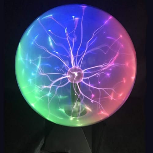 Osairous Sfera al plasma Sfera magica, Lampada a Sfera al Plasma 15CM 6 Pollici dalla voce e Touch 3 Luci colorate, Luce al Plasma per Camera da Letto Decorazioni Feste Prop Home