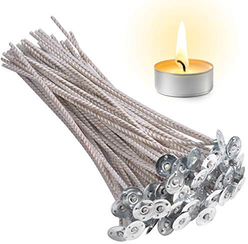 50 Stück Kerzendochte zur Herstellung von Kerzen 15cm Docht Docht für Kerzen Gießen Gewachst Kerze Dochte Candle Wick