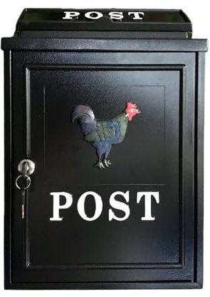 Cassette postali Cassetta Postale Villa Cassetta Postale Inglese Antica Antipioggia Cassetta Postale Esterna Cassetta Postale Creativa Posta in Arrivo(Rooster in Stock)