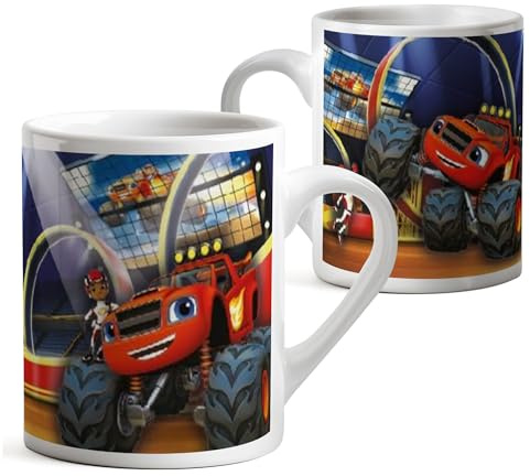 United Labels Blaze och monstermaskins-kopp för barn 230 ml, monstertruck arena, barnkopp av keramik