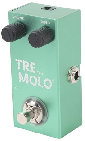 Mini Gitarr Tremolo Pedal Dc9v Aluminium Legering Tremolo Effekt Pedal med äkta Bypass Design och LED -ljus för Utomhusföreställningar