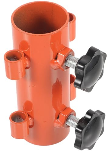 Parliky Heavy Duty Steel Awning Pole Holder Adjustable Tent Rod Support for Camping Canopy Tent Fixed Tube Parasol Stand Outdoor Shelter Accessory Bright Orange