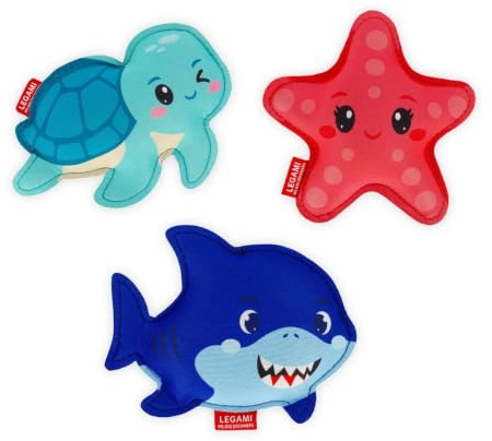 LEGAMI Lot de 3 jeux de plongée sous-marins requin, étoile de mer et tortue pour piscine