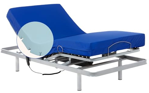 Gerialife® Elektrisk gemensam säng Förstärkt med madrass Sanitär HR Vattentät (90x200)