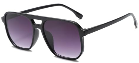 Long Keeper Lunettes de Soleil Homme Pilot pour Année 70 Classique UV400, 51MM