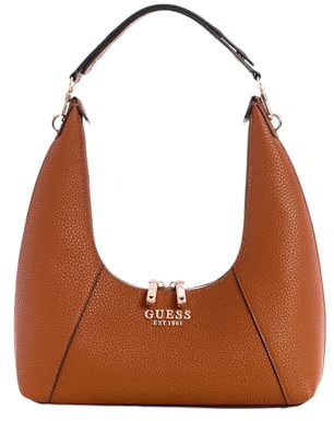 GUESS donna Calista Top Zip Borsa a tracolla, Caramello, taglia unica