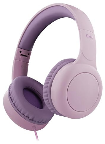 T’NB - Casque Audio Filaire USB-C Tonality Link, Arceau Réglable et Pads Rembourrés, Micro Intégré et Commandes sur Câble, Son Clair et Équilibré, Pliable, Compatible USB-C - Lila et Lavande Pastel