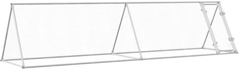 Mhdvray Gabbia per polli, 400 x 105 x 91 cm, spaziosa recinto per esterni in acciaio zincato, per polli, anatre, conigli e altri piccoli animali, robusta recinzione libera con porta richiudibile