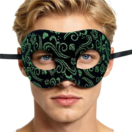 Generisk maskeradmasque för män, klassisk 17,5 cm halvansiktsskydd, professionellt tillbehör, lätt visor, formell accessoar med tidlös stil, maskeradskydd för bollar och bal