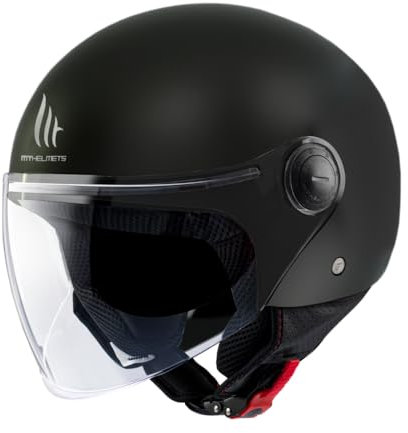 MT HELMETS Unisex – Erwachsene Street Solid Motorradhelm, Schwarz (Matt Black), XS