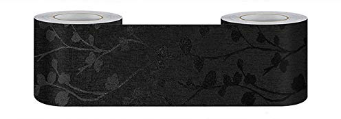 Guest Ruyunlai Greche Adesivo Per Pareti Bordo Decorazione Autoadesiva Rimovibile Per Cucina Bagno Piastrelle Adesivo Per Pareti Autoadesiva Vite nera 5CM X 500CM
