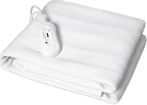 Venustas Coperta Elettrica, Scaldaletto Singolo 150 x 80 cm, Coperta Termica, Basso Consumo Temperatura Personalizzata, Controllo della Coperta Elettrica con 3 Temperature