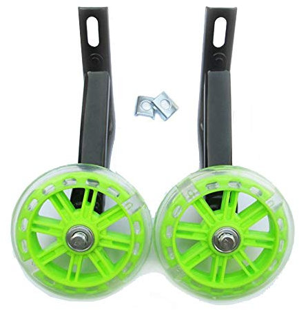 DubMag Sicherheitsschrauben，Schrauben， Stützräder for Kinderfahrräder, Stützräder for 12 14 16 18 20 Zoll Fahrräder (Color : Green, Size : 18in)