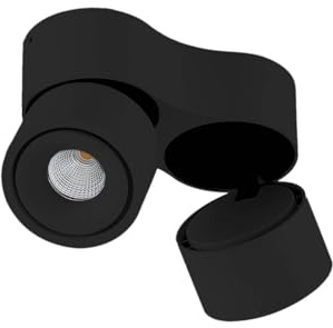 Arcchio Faretto, spot dimmerabile (Moderno) colore Nero in Alluminio ad es. Soggiorno & Sala da pranzo lampadina inclusa Lampada incasso plafoniera applique