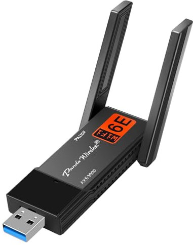 Panda Wireless PAU0F AXE3000 Tri Band (2.4/5 / 6 GHz) WiFi 6E USB 3.0 Adapter - Windows 10/11, Zorin, MX Linux, EndeavourOS, Mint, Ubuntu, Manjaro, openSUSE, Fedora, Kali and Raspbian